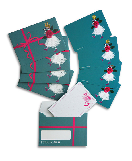 メッセージカードとミニ封筒5枚セット